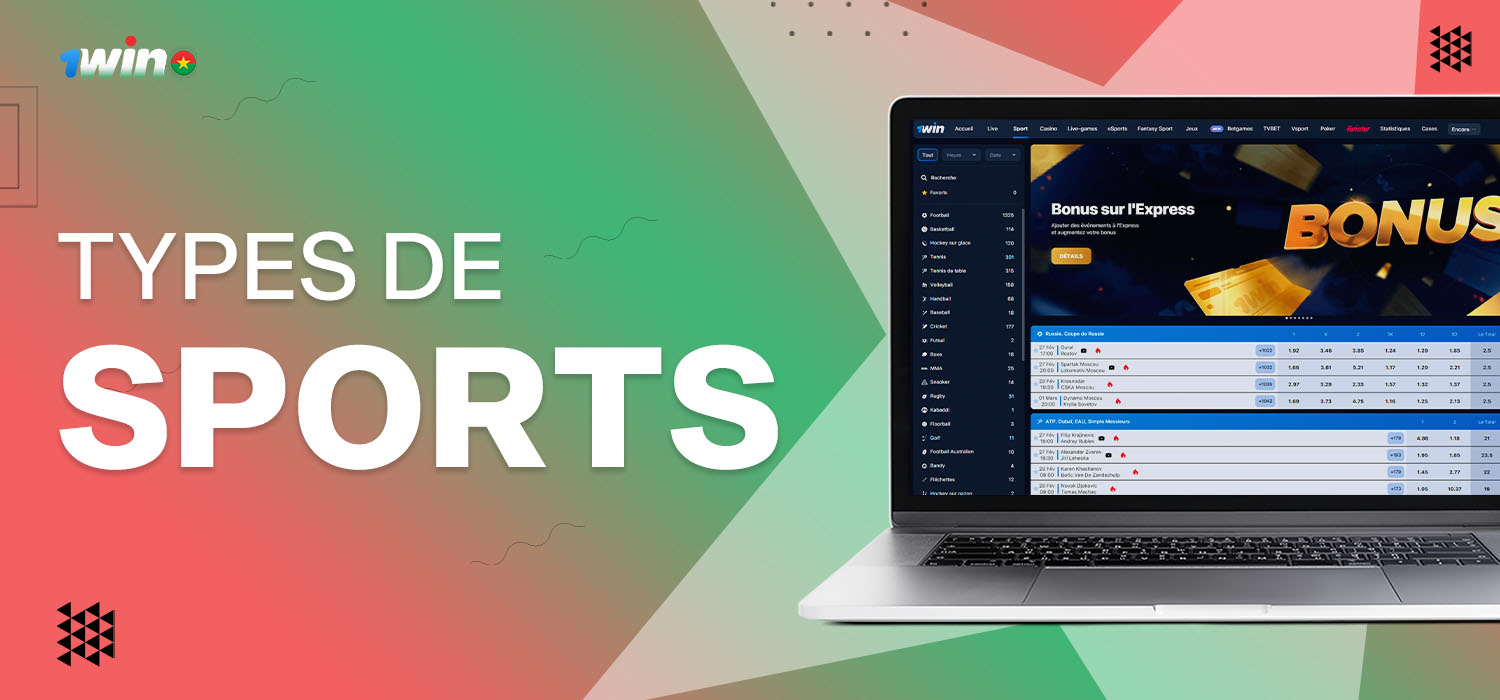 types de sports proposés